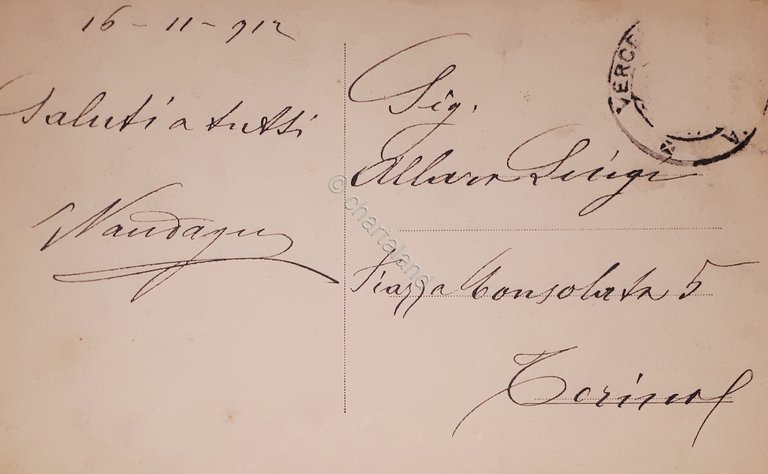 Cartolina - Casale - Chiesa dell'Addolorata - 1912