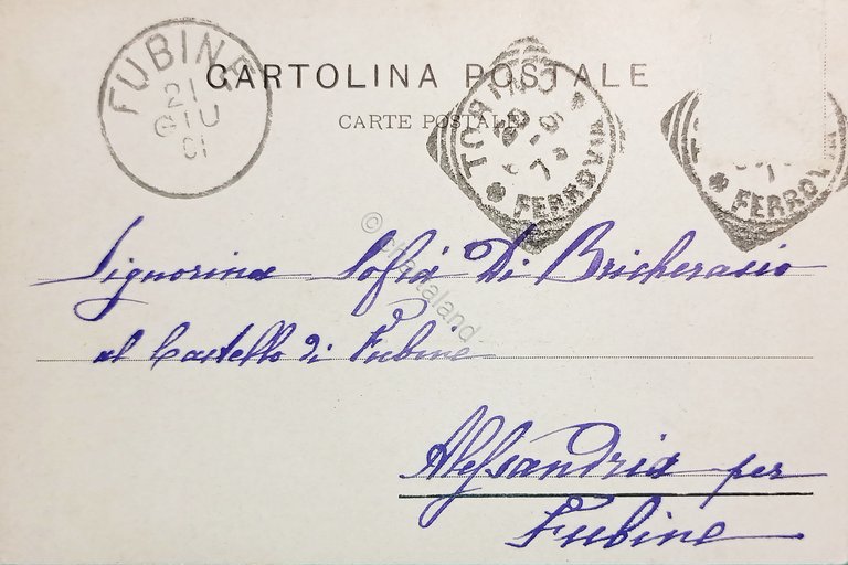 Cartolina - Casale Monferrato - Il Castello - 1901