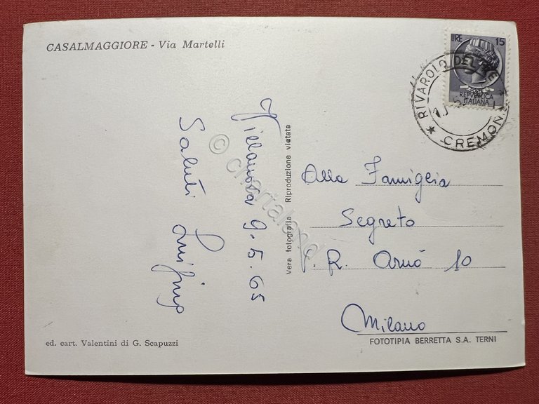 Cartolina - Casalmaggiore ( Cremona ) - Via Martelli - …