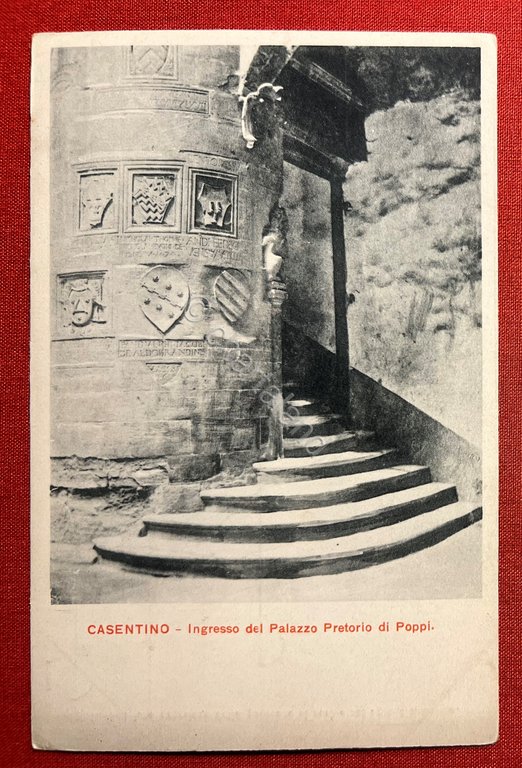 Cartolina - Casentino - Ingresso del Palazzo Pretorio di Poppi …