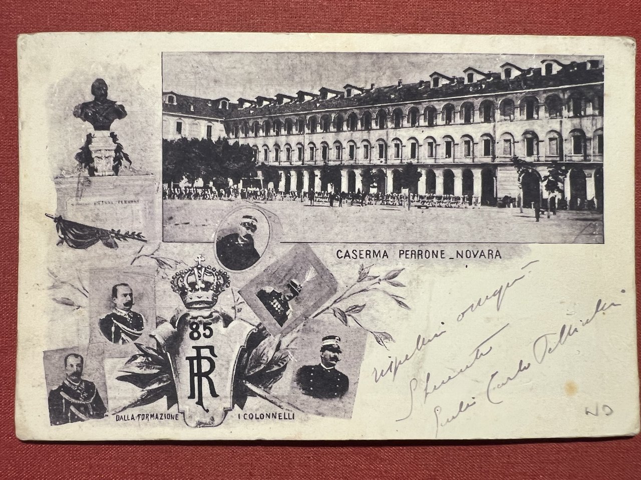 Cartolina - Caserma Perrone - Novara - 1901 | Immagine principale