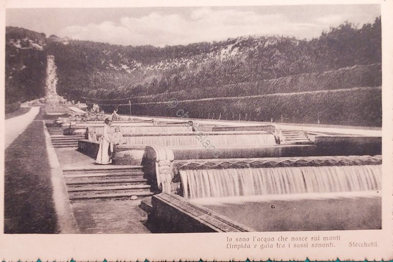 Cartolina - Caserta - Parco Reale - Veduta generale della …