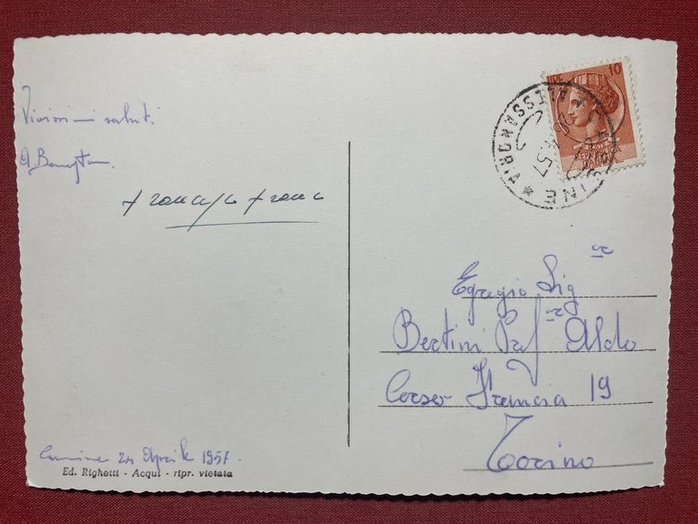 Cartolina - Cassine ( Alessandria ) - Via S. Realino …