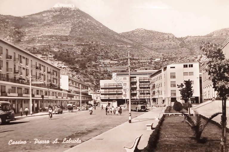 Cartolina - Cassino - Piazza A. Labriola - 1959
