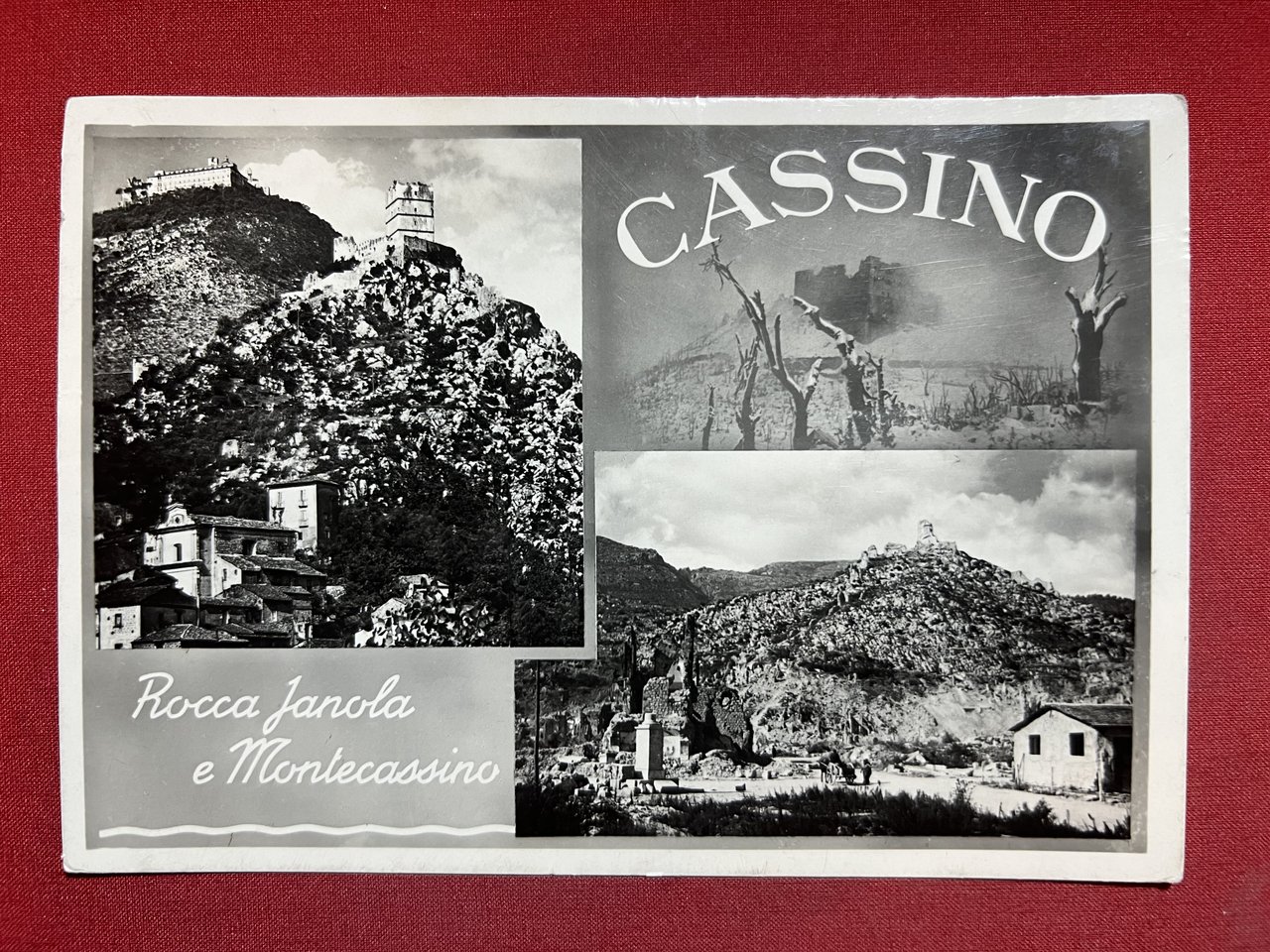 Cartolina - Cassino - Rocca Janula e Montecassino - 1959