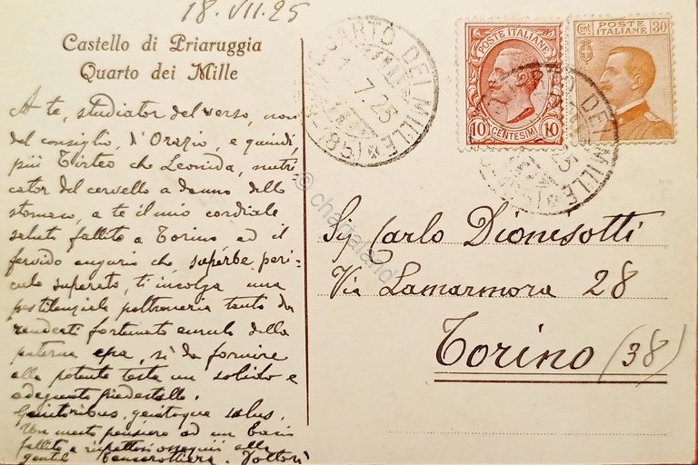 Cartolina - Castello di Priaruggia ( Genova ) - Quarto …