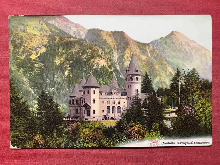 Cartolina - Castello Savoia - Gressoney - 1900 ca.