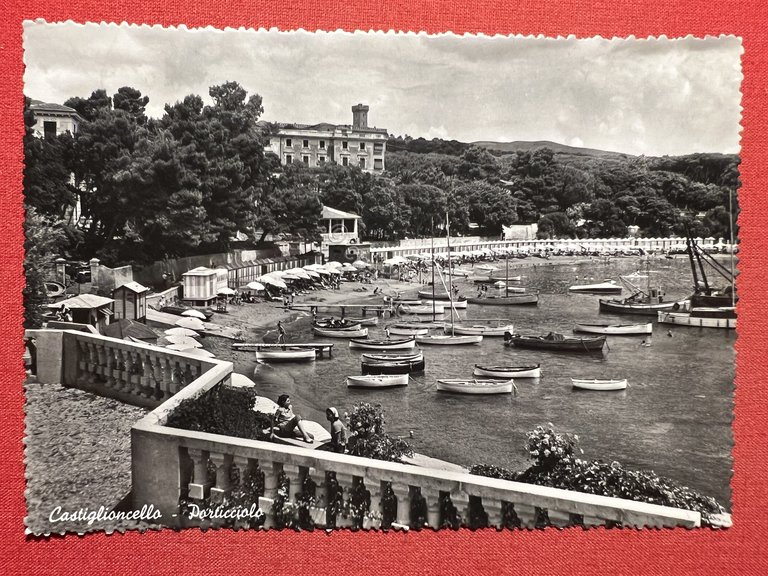 Cartolina - Castiglioncello ( Livorno ) - Porticciolo - 1957