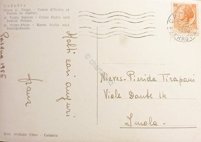 Cartolina - Catania - Piazza G. Verga - Corso Italia …