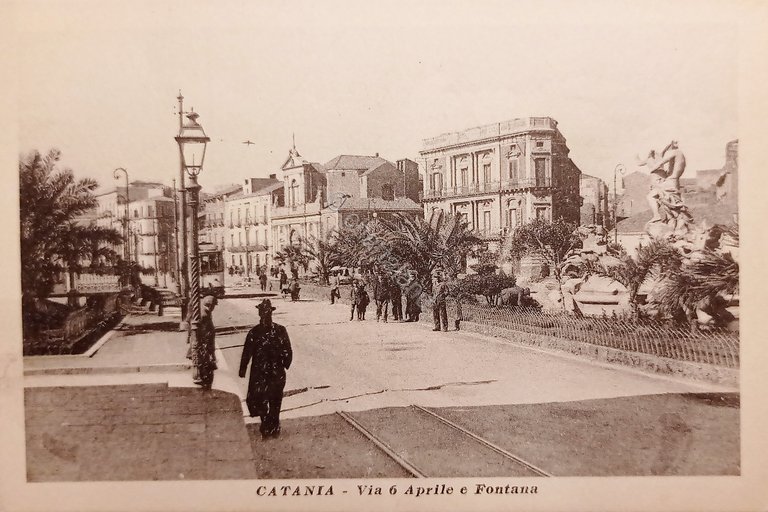 Cartolina - Catania - Via 6 Aprile e Fontana - …
