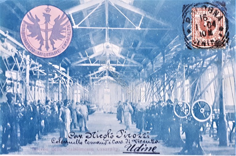 Cartolina - Cav. Nicolo Pirozzi - Interno dello Stabilimento Casaralta …