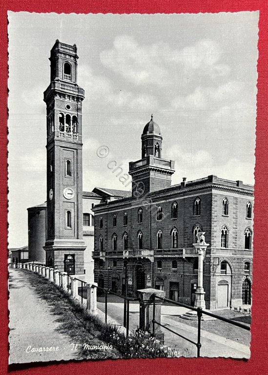 Cartolina - Cavarzere ( Venezia ) - L'Hotel de Ville …