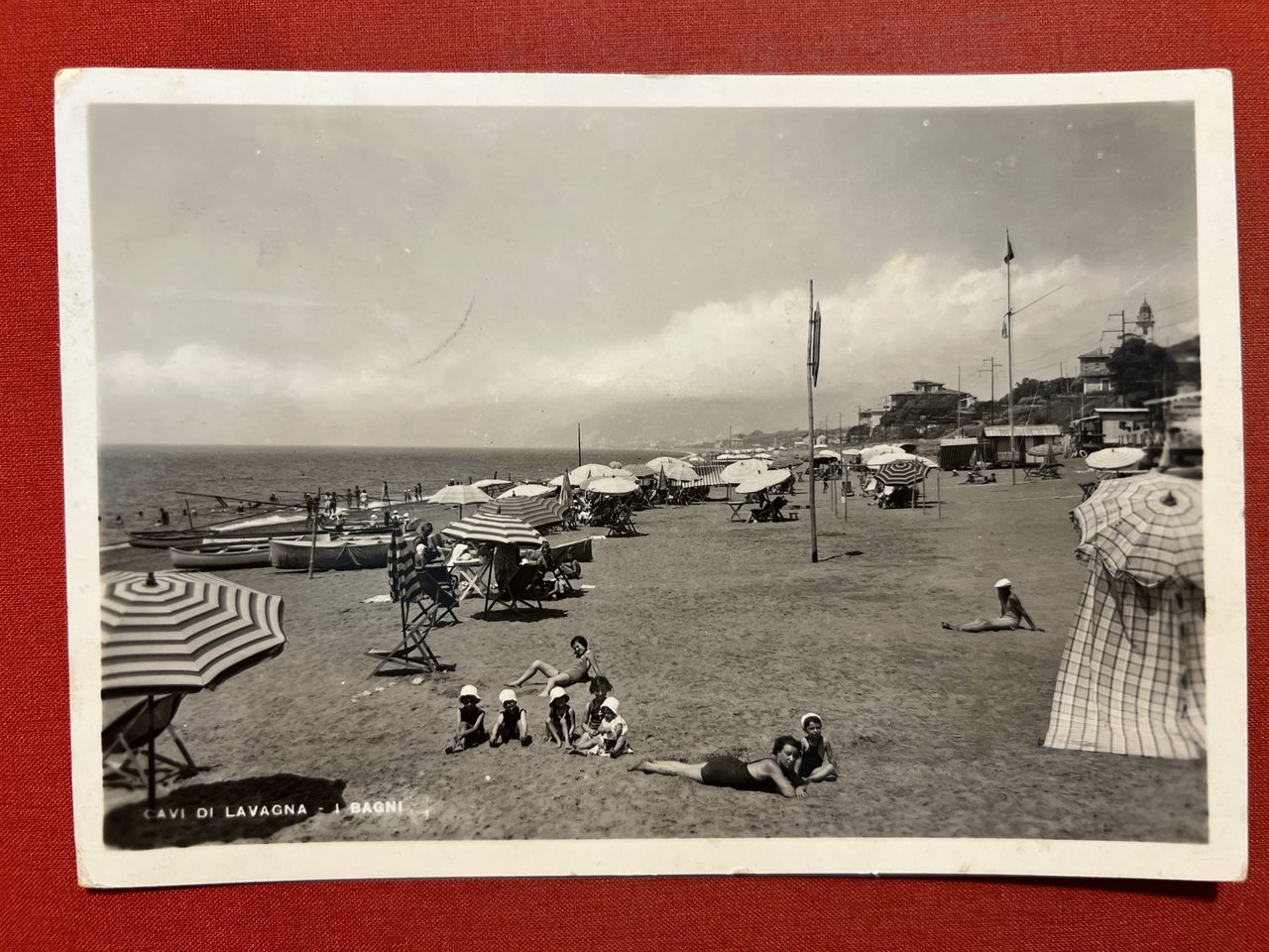 Cartolina - Cavi di Lavagna - I Bagni - 1936