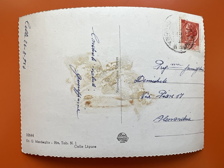 Cartolina - Celle Ligure ( Savona ) - Spiaggia - …