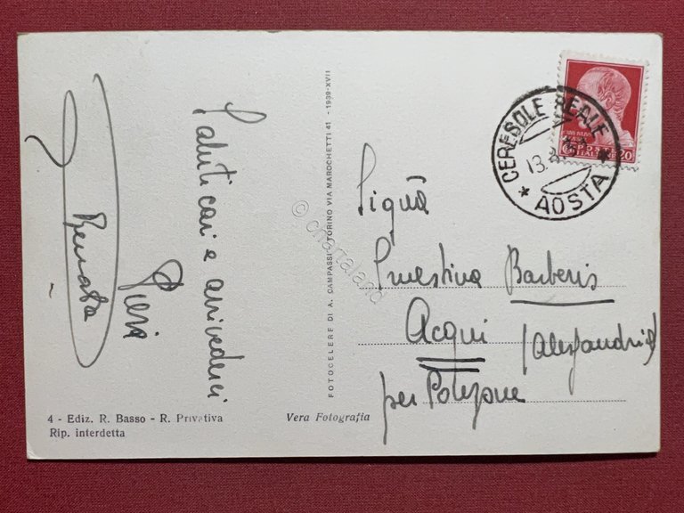 Cartolina - Ceresole Reale ( Torino ) - Entrata al …