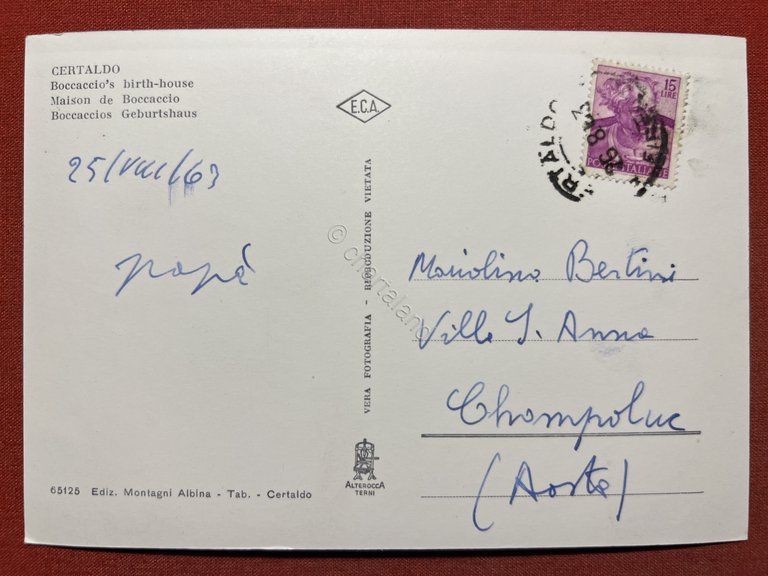 Cartolina - Certaldo ( Firenze ) - Casa del Boccaccio …