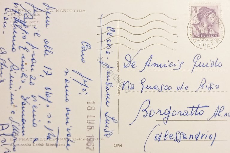 Cartolina - Cervia Milano Marittima - Porto Canale - 1967