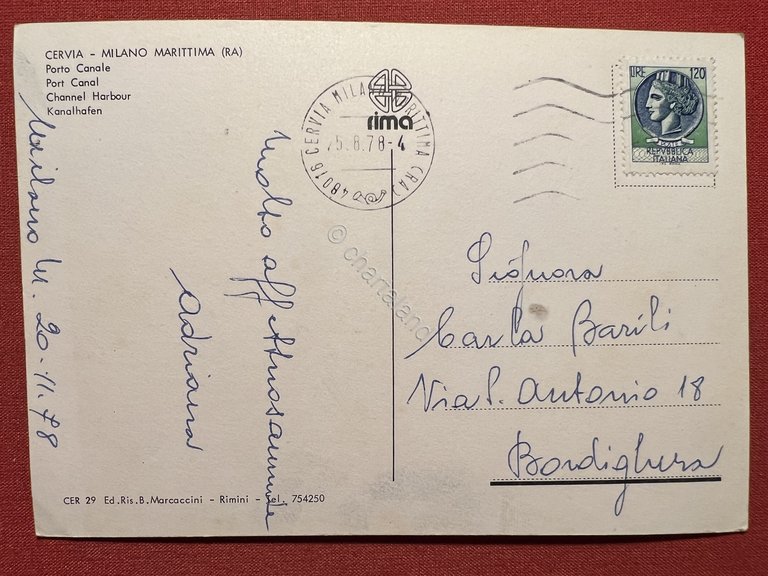 Cartolina - Cervia ( Ravenna ) - Milano Marittima - …