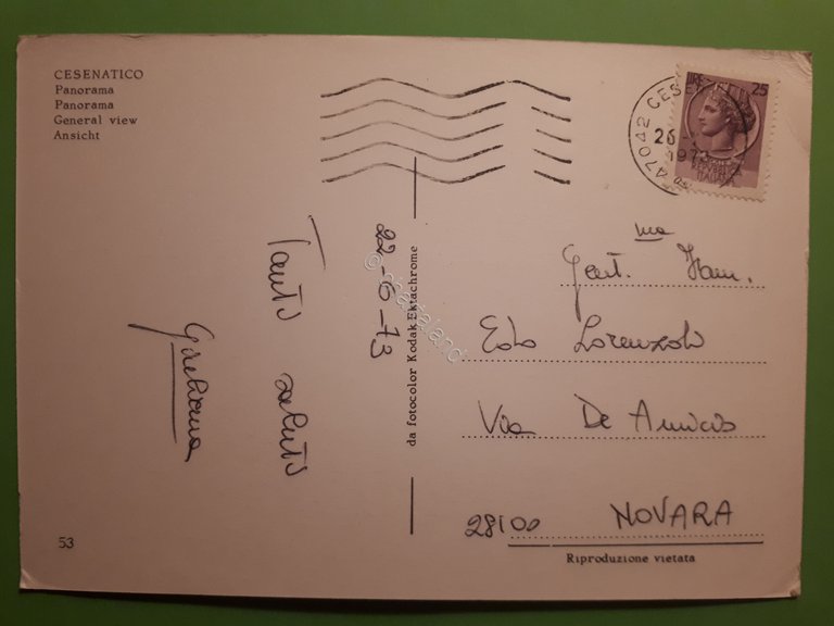 Cartolina - Cesenatico - Panorama - 1973