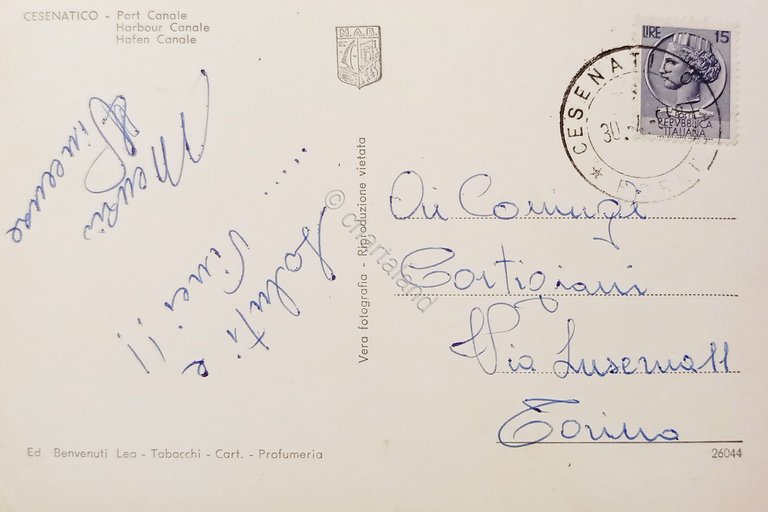 Cartolina - Cesenatico - Porto Canale - 1960 ca.