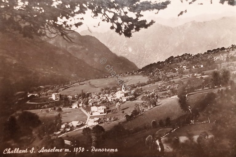 Cartolina - Challand St. Anselme - Panorama - 1960 ca.