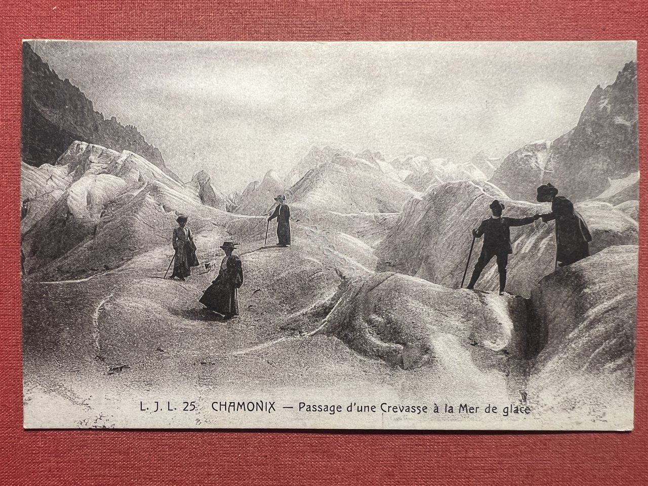 Cartolina - Chamonix - Passage d'une Crevasse à la Mer …