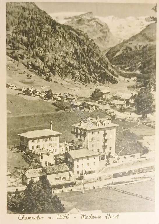 Cartolina - Champoluc - Moderne Hotel - 1941