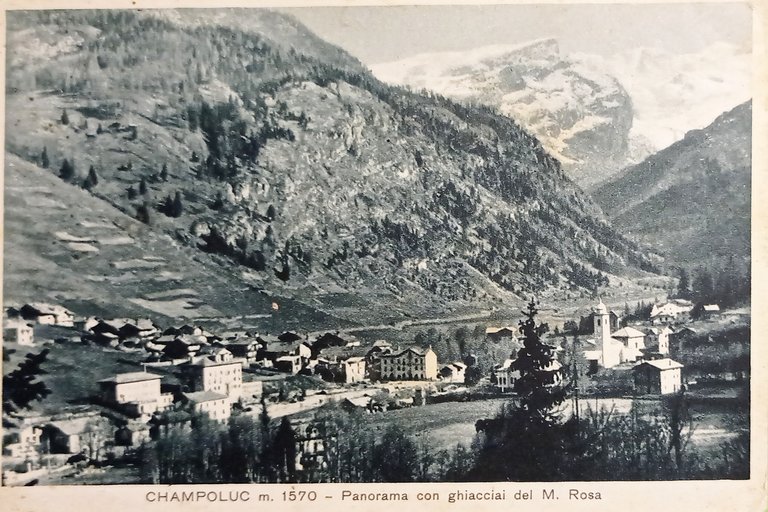 Cartolina - Champoluc - Panorama con Ghiacciai del Monte Rosa …