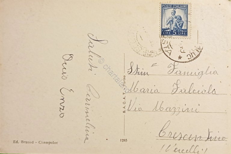 Cartolina - Champoluc - Panorama con Ghiacciai del Monte Rosa …