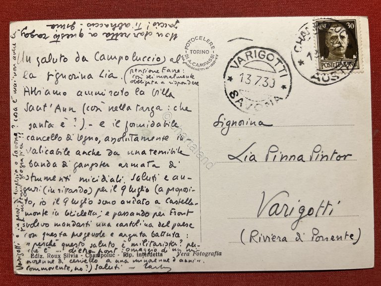 Cartolina - Champoluc ( Valle d'Aosta ) - Panorama sfondo …