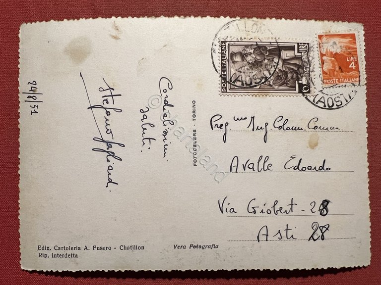 Cartolina - Chatillon ( Valle d'Aosta ) - Panorama e …