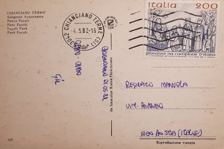 Cartolina - Chianciano Terme - Sorgente Acquasanta - Parco Fucoli …