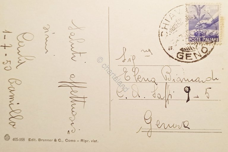 Cartolina - Chiavari - Lido - 1950