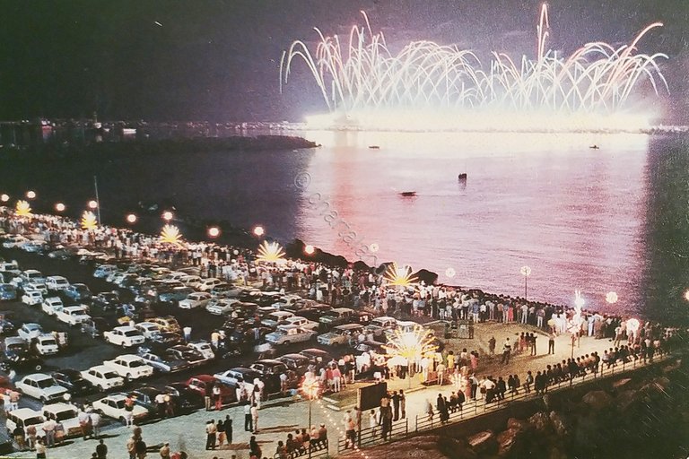 Cartolina - Chiavari - Notturno di festa sul lungomare - …