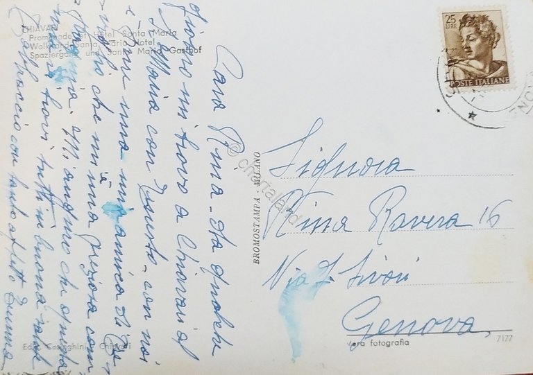 Cartolina - Chiavari - Passeggiata e Albergo Santa Maria - …