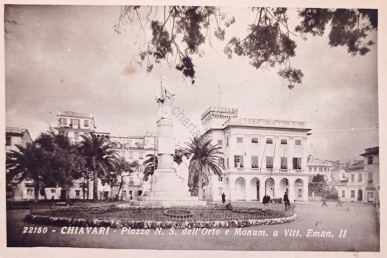 Cartolina - Chiavari - Piazza N. S. dell'Orto e Monumento …