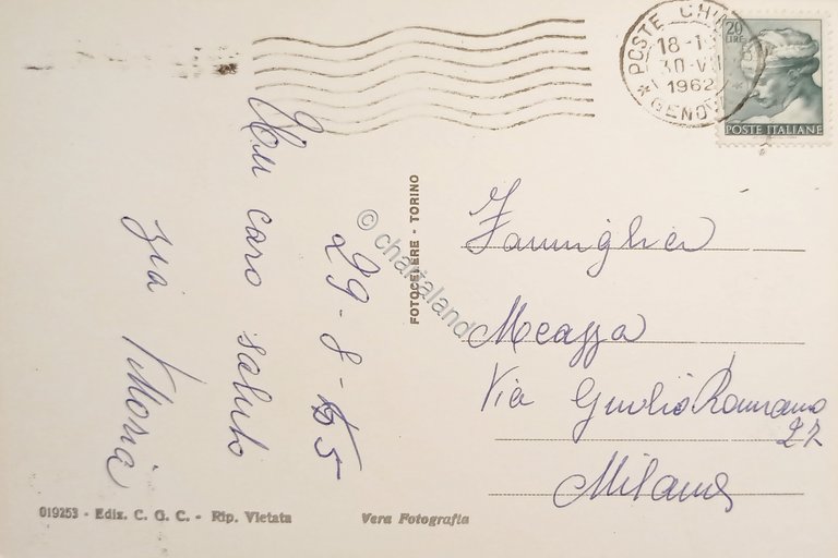 Cartolina - Chiavari - Piscina dei Bambini - 1965