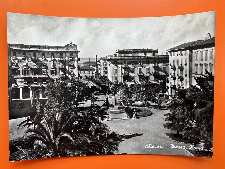 Cartolina - Chiavari ( Genova ) - Piazza Roma - …