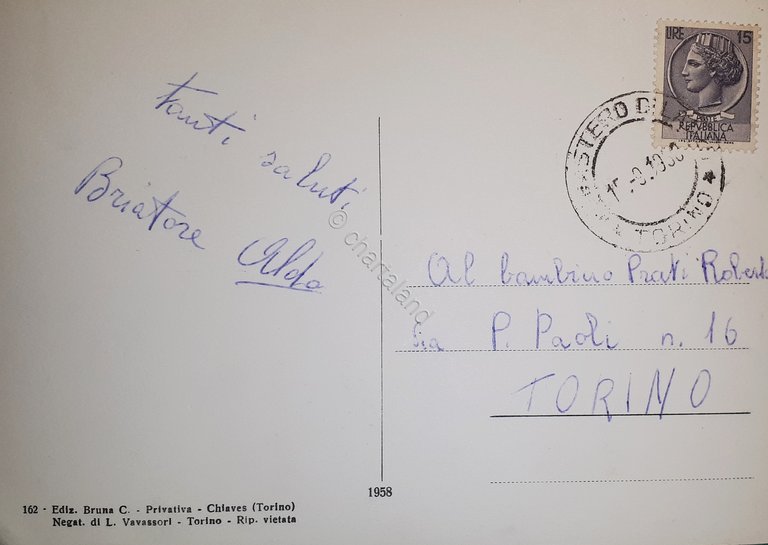 Cartolina - Chiaves - Albergo Merlin ( da Levante ) …