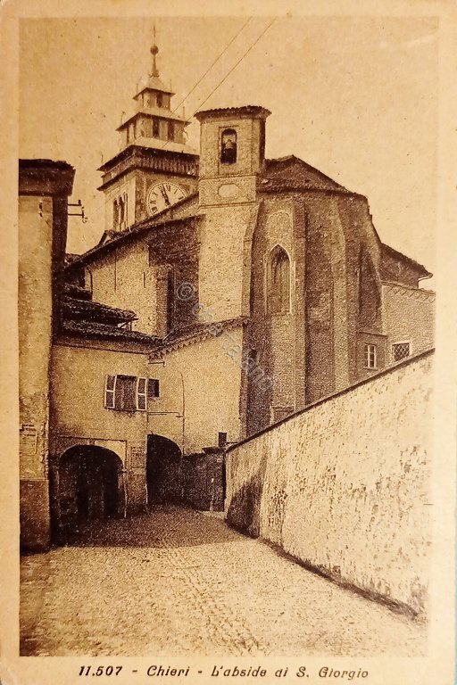 Cartolina - Chieri - L'Abside di S. Giorgio - 1932
