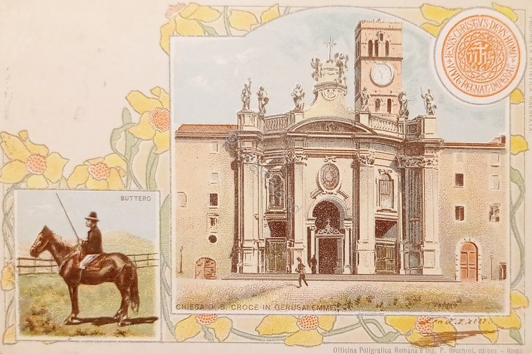 Cartolina - Chiesa di S. Croce in Gerusalemme - 1900