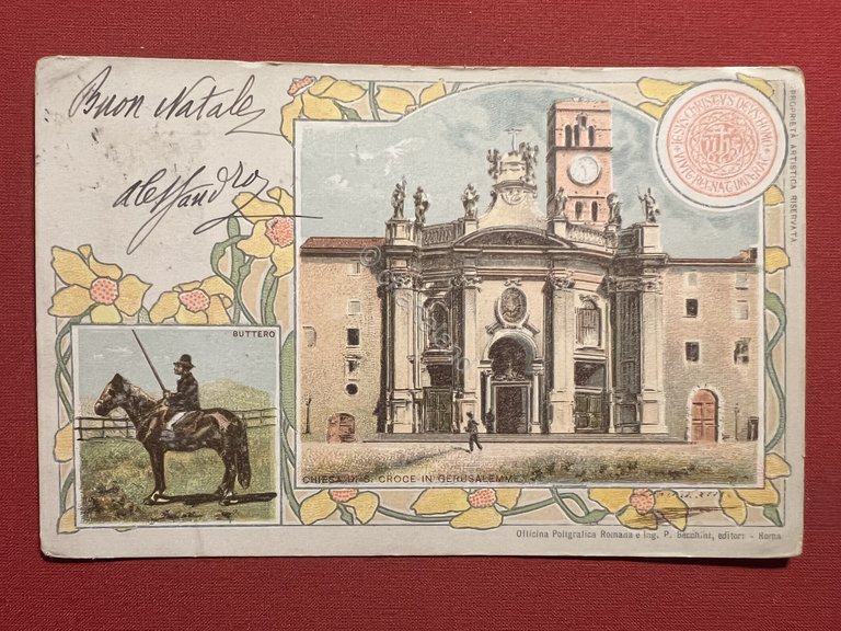 Cartolina - Chiesa di S. Croce in Gerusalemme - Buttero …