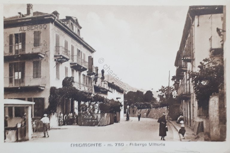 Cartolina - Chiomonte - Albergo Vittoria - 1942