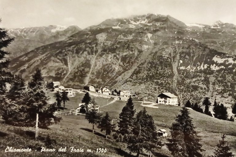 Cartolina - Chiomonte - Piano del Frais - 1957