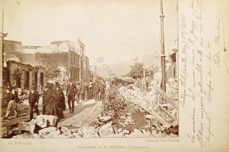 Cartolina - Cile - Valparaiso - Calle Victoria - 1906