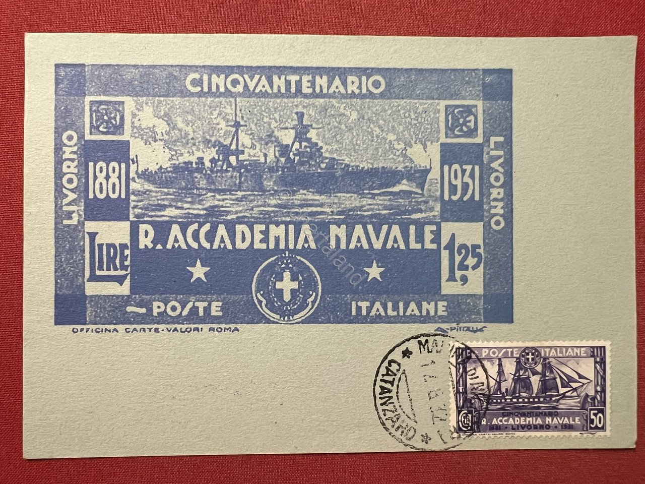 Cartolina - Cinquantenario R. Accademia Navale 1881-1931 - Livorno - … | Immagine principale