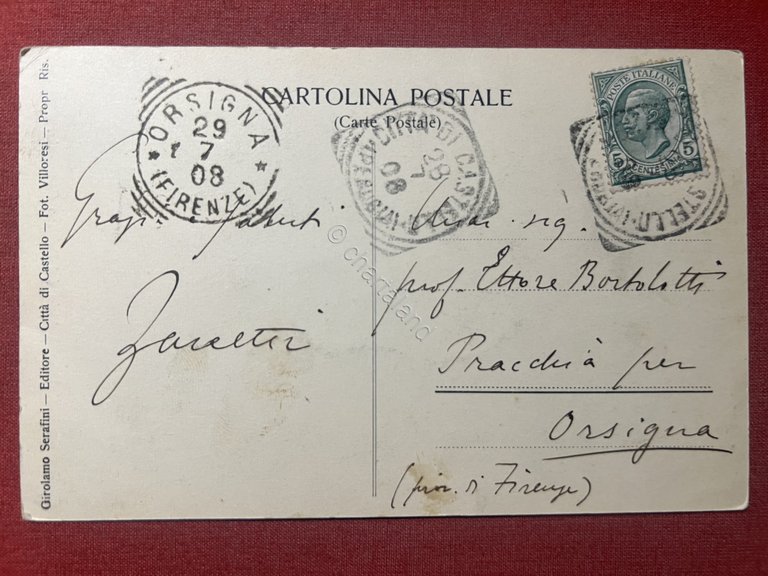 Cartolina - Città di Castello ( Perugia ) - Atrio …