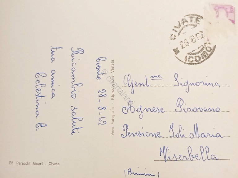 Cartolina - Civate - Rifugio S.E.C. - Marisa Consigliere - …