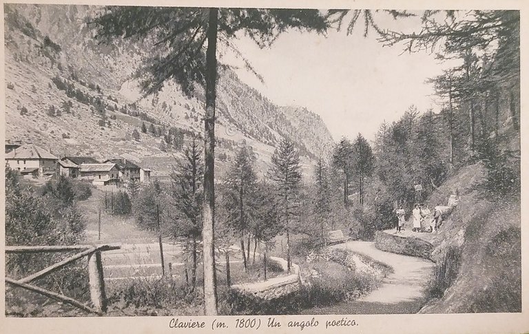 Cartolina - Claviere - Un angolo poetico - 1943