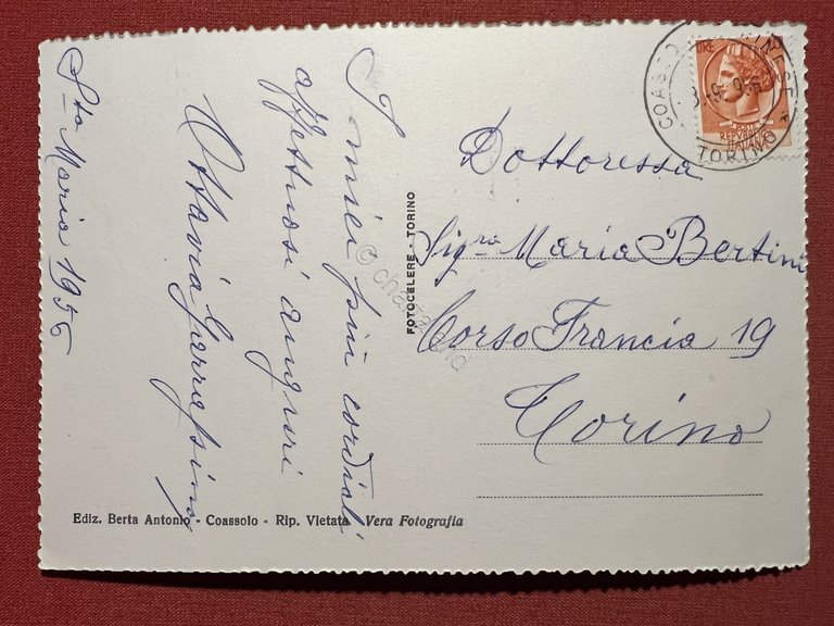 Cartolina - Coassolo ( Torino ) - Panorama - 1956